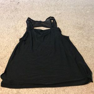 Black old navy active top with mesh back